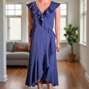 Max Studio Ruffle Wrap Midi Dress – XS – NWT ($128 MSRP)